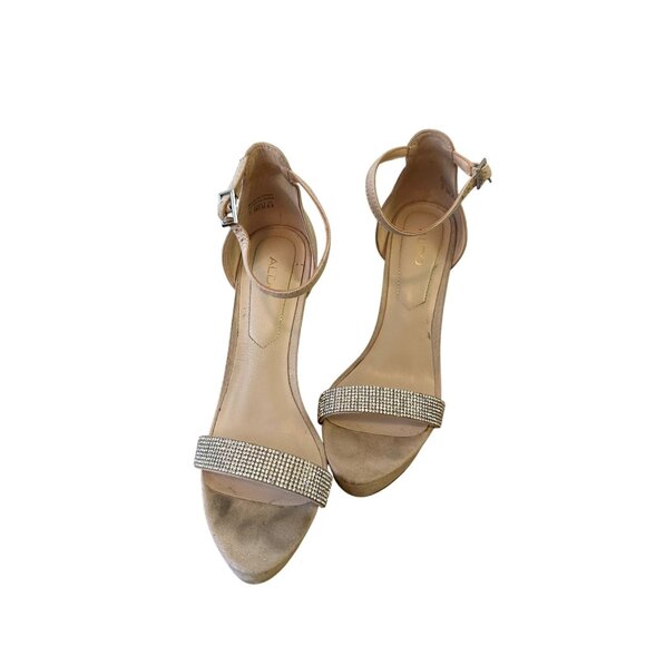 ALDO Size 7 Women's Business Casual Classic Stiletto High Heel 4.5" Beige - Picture 2 of 14